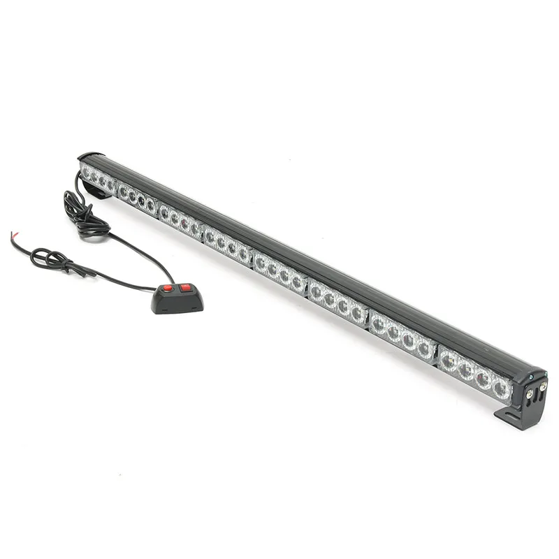 

36inch 32LED Car Day Light Emergency Warning Light B ar Traffic Advisor Strobe Light Amber&White 7 Modes