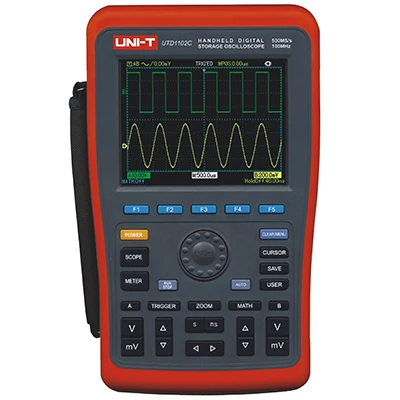 

UNI-T UTD1102C Digital Oscilloscope 2 Channels 100MHZ 500MS/s Handheld Storage Multimeter
