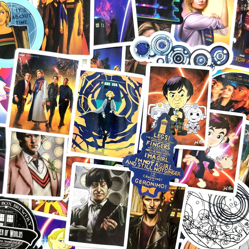New 100 Pcs Cool Doctor Who Stickers For Luggage Trolley Case Skateboard Waterproof Personality Graffiti Stickers Pack