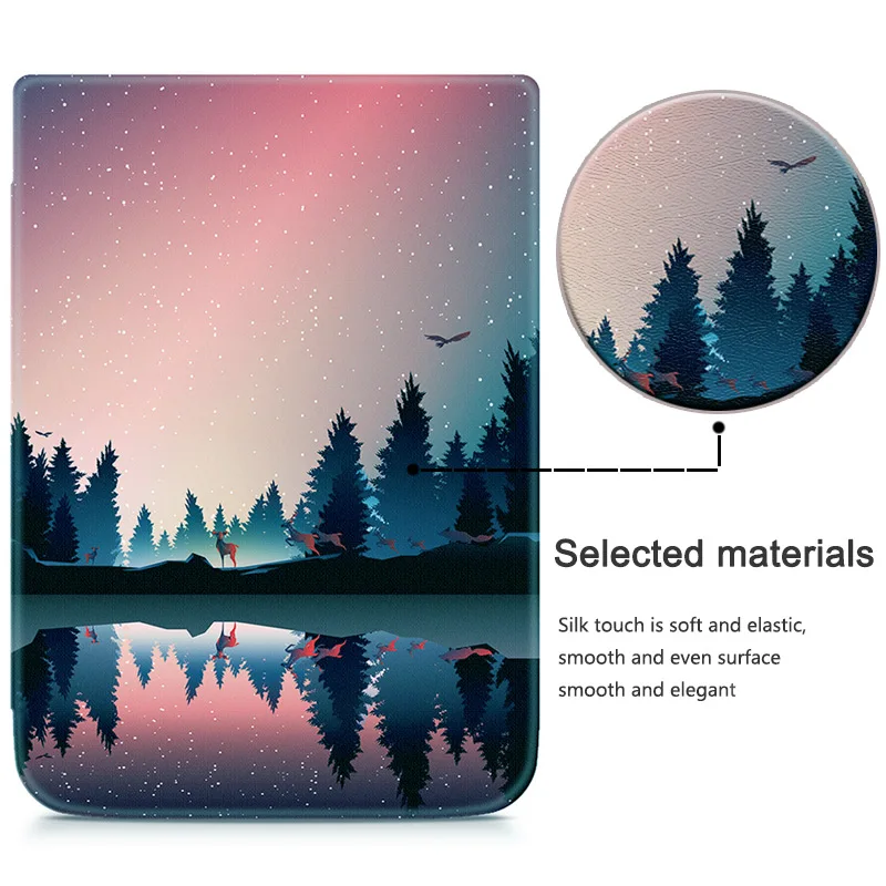 Cor-capa de Concha de Moda Leve com Sono Case para 7.8 Aroita Pocketbook Inkpad Pro - Automático Wake 740 3 - Imagem 4