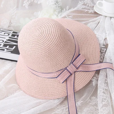 Соломенная фетровая шляпа с ленточным круглым голенищем, соломенная шляпа, Панама, женские шляпки, летние шляпы для женщин, соломенная шляпа, Snapback Gorras - Цвет: 6