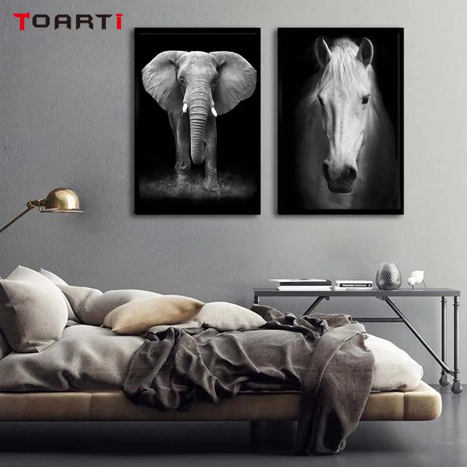 Animals Portrait Photo Realistic Painting Canvas Modern HD Pictures Vintage Posters&Prints Wall Art Living Room Home Decor Mural (3)