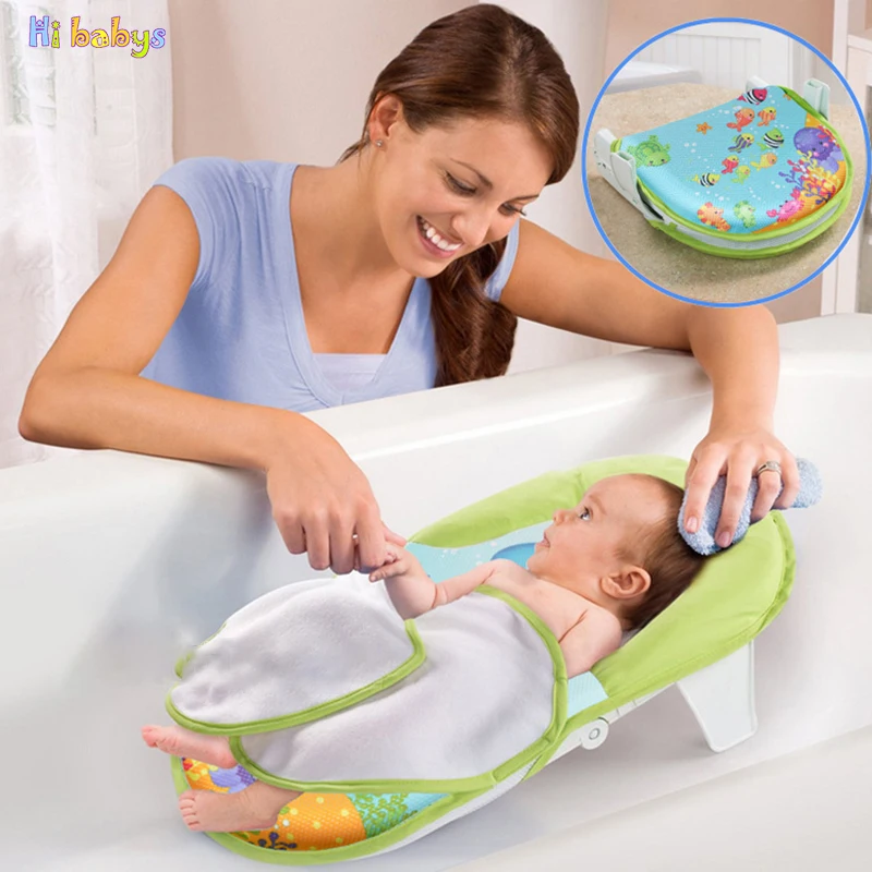 Collapsible Baby Bathing Mat Baby Bathtub Shower Cushion Folding Stent