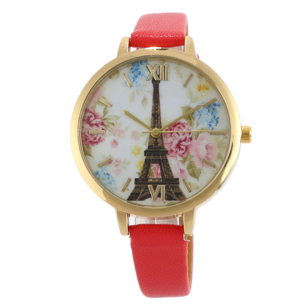

2019 Hot Sale Tower Ladies Quartz Watch Leather Strap Fashion Luxury Women Digital Wristwatch Girl Clock Gift for Female