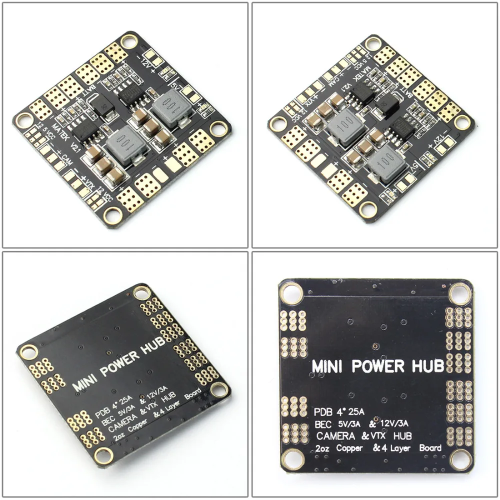 F16892 мини блок питания распределительная плата PDB с BEC 5 V& 12 V для FPV 250 ZMR250 Мультикоптер Квадрокоптер