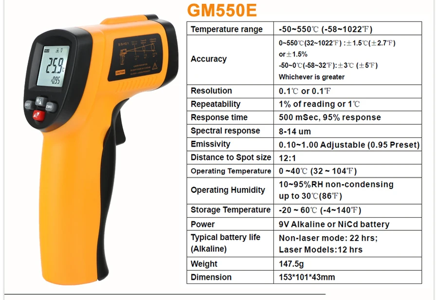 Infrared thermometer GM300E GM550E detail description (6)