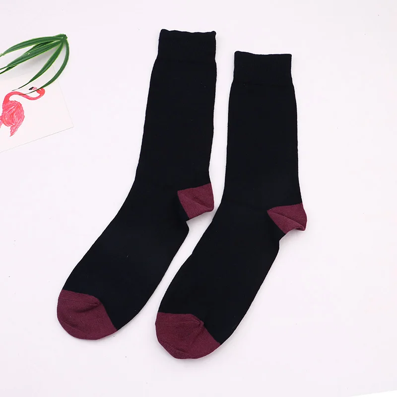 Hot Sale Casual Mens Long Socks New Autumn And Winter Plaid Multi-color Retro Cotton Dot socks - Цвет: Слоновая кость