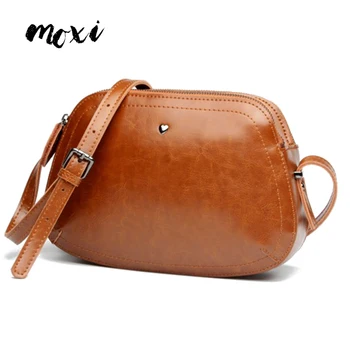 

Moxi Mini Bag Women Genuine Leather Female Shoulder Leisure Crossbody Bag Fashion Oil Wax Messenger Bag Ladies Vintage Package