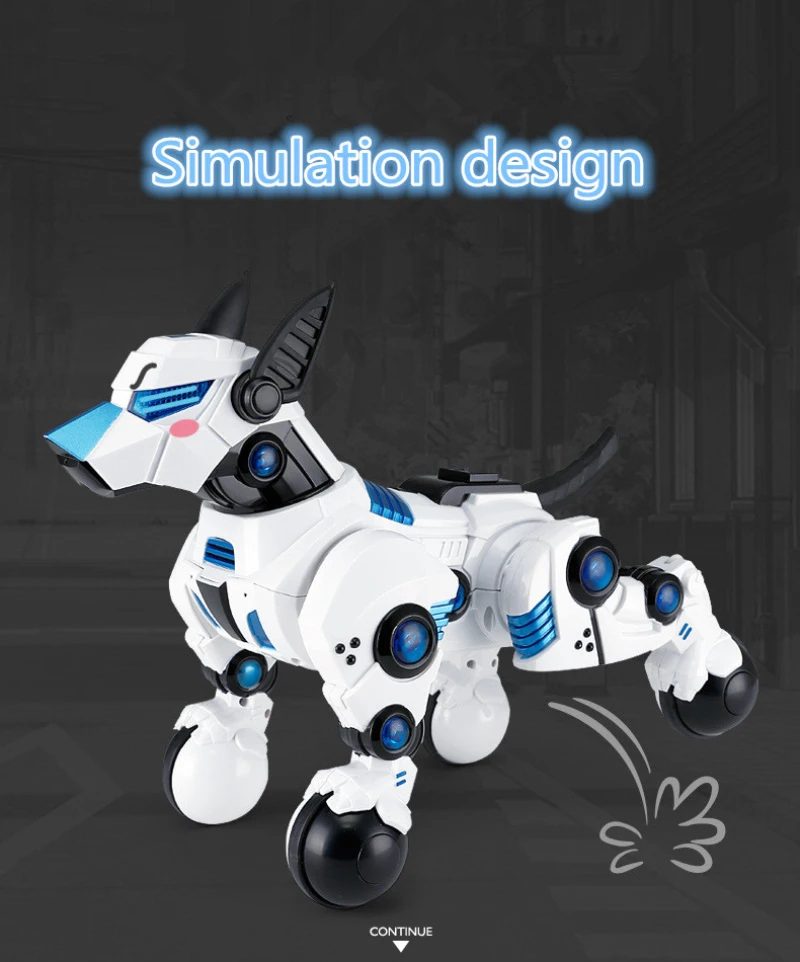 Intelligent RC Robot Dog 2.4G Wireless Remote Control Smart Dog Electronic Pets Kids Toy child learning toy flash move speak toy
