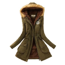 Winter Women Coat 2017 Parka Casual Outwear Military Hooded Coat Woman Clothes Fur Coats female Winter