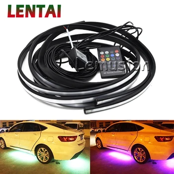 

LENTAI For Opel astra h j g insignia vectra c Mazda 3 6 cx-5 Audi a3 a4 b6 1Set Car LED Lamp RGB Atmosphere Light Remote Control