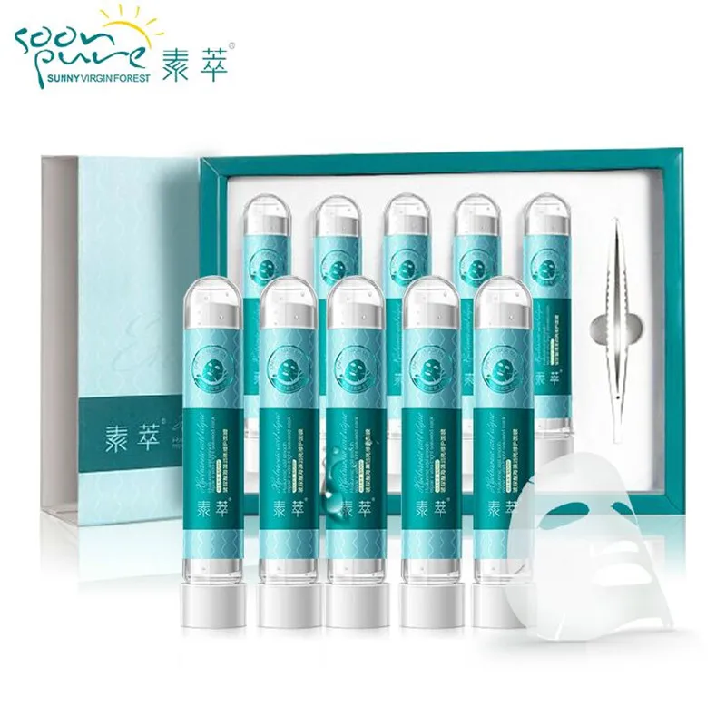 SOONPURE Маска из гиалуроновой кислоти и морских водорослей трубки света|cream