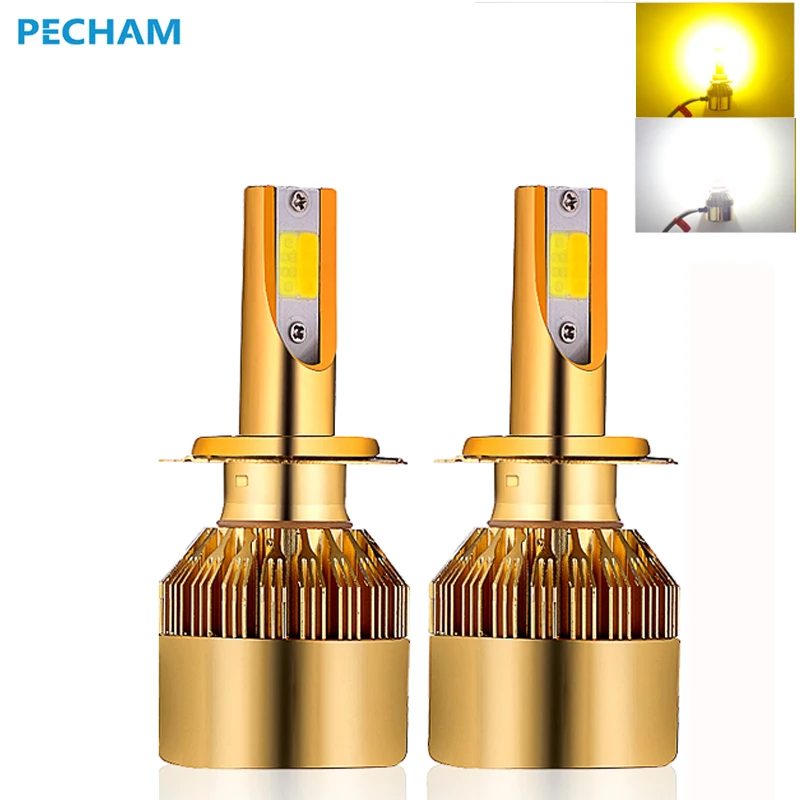 

Car Headlight H4 LED H7 LED Bulb 3000K 6000K H1 H3 H8 H11 9005 HB3 9006 HB4 880 881 H27 LED Dual Color Yellow White Light