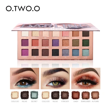 

O.TWO.O 21 colors eyeshadow palette light blue purple color pigment powder waterproof long lasting bright white eyeshdaow OT067