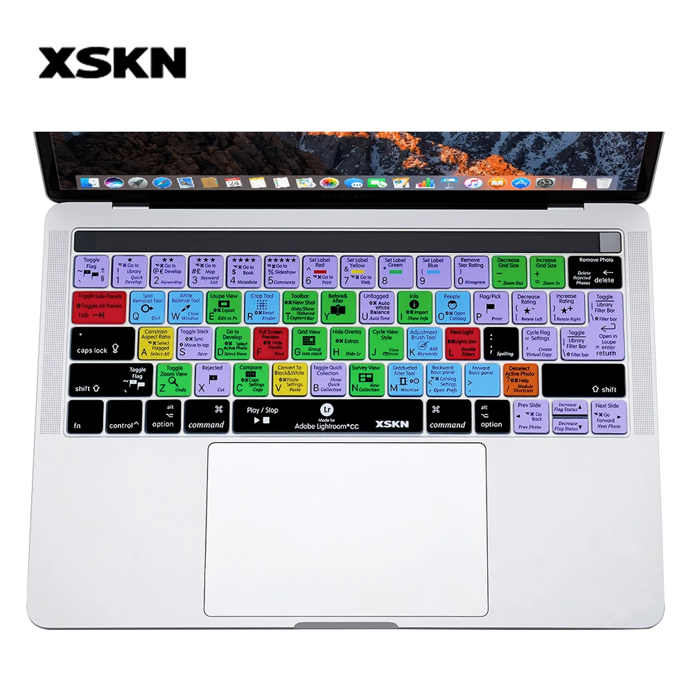 Us 13 99 Xskn Fur Adobe Lightroom Cc Lr Verknupfung Tastatur Abdeckung Haut Fur Macbook Pro 13 A1706 Pro 15 A1707 Mit Touch Bar 2016 Release In