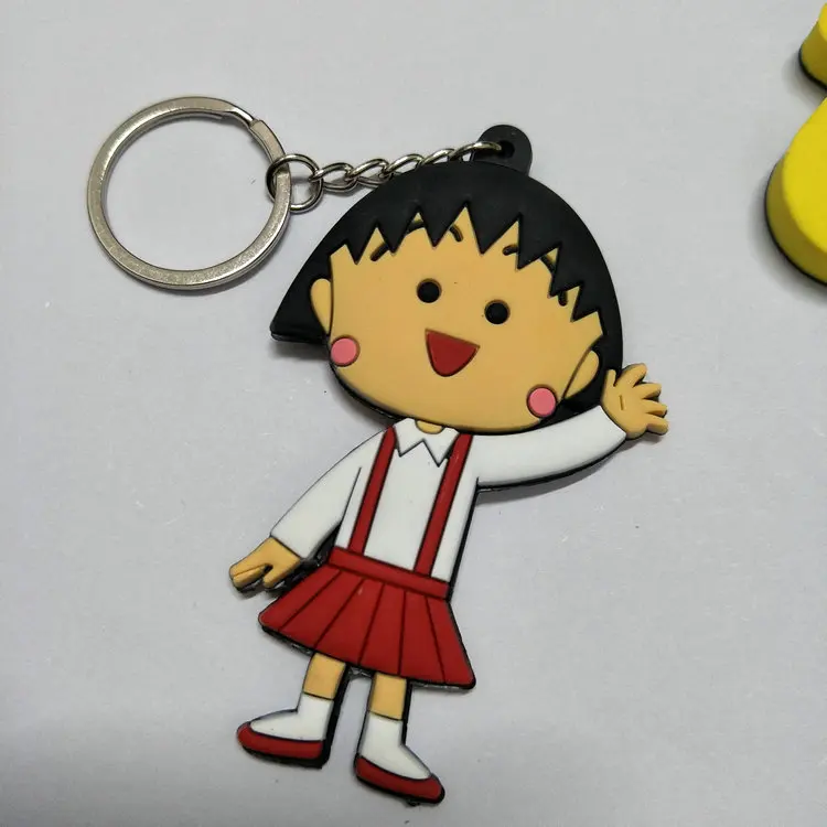 Japonés dibujos animados chi-bi Maruko PVC moda cute funny silicona para llaves bolsa joyería accesorios llaveros