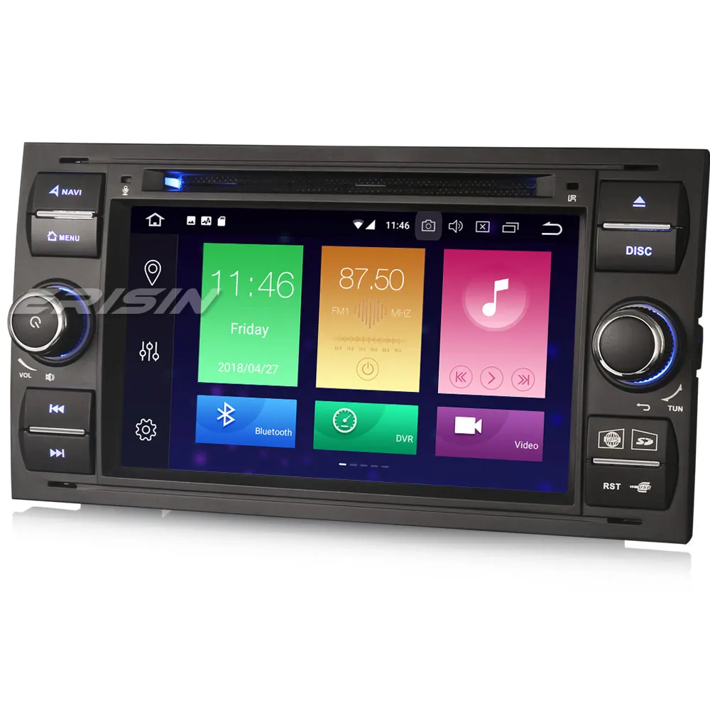 Erisin ES7431FB 7 &quotAndroid 8 0 4G ram автомобильный DVD gps видеорегистратор с радио DAB + OBD для Frod
