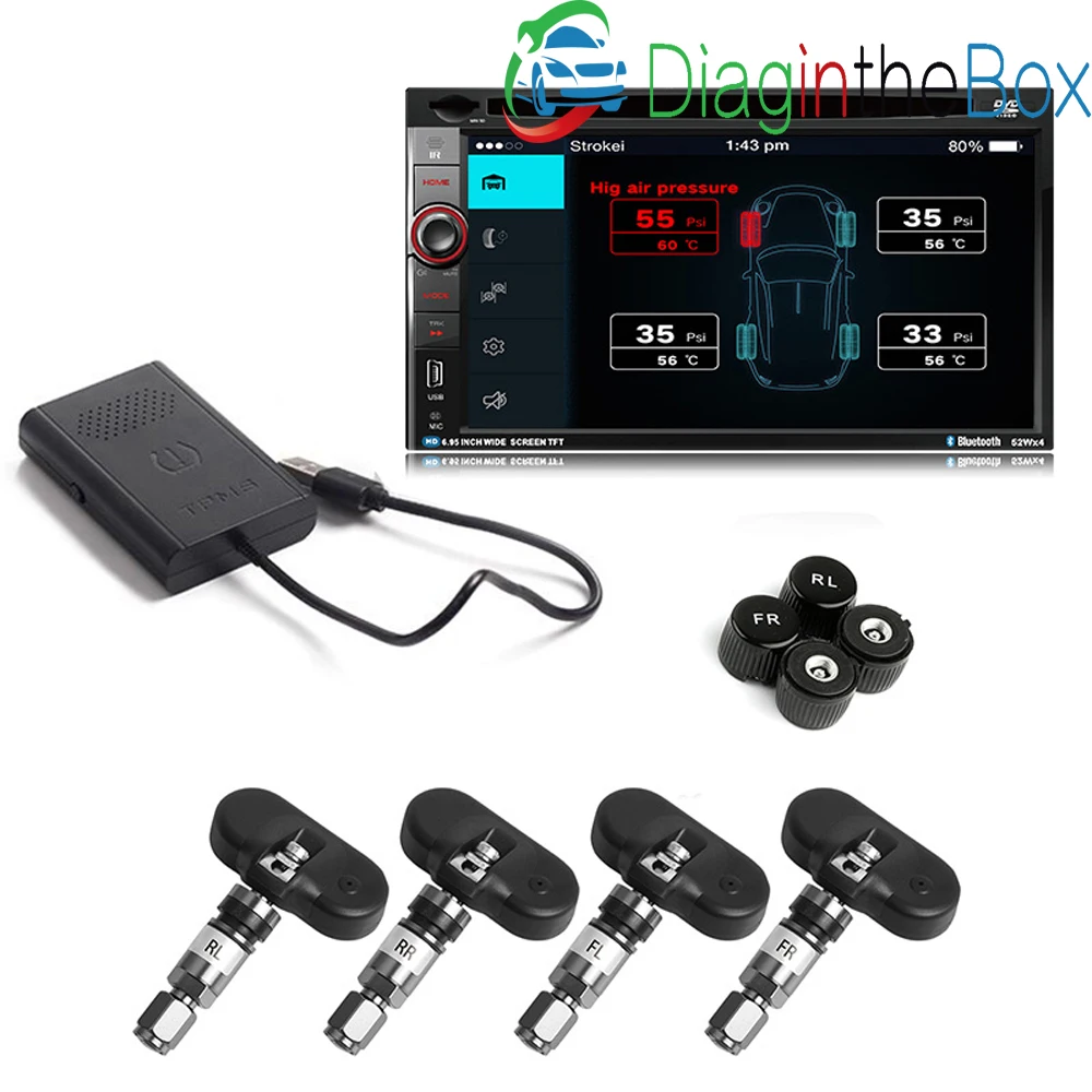 Автомобильные системы охранной сигнализации автомобиля TPMS для Android шины с