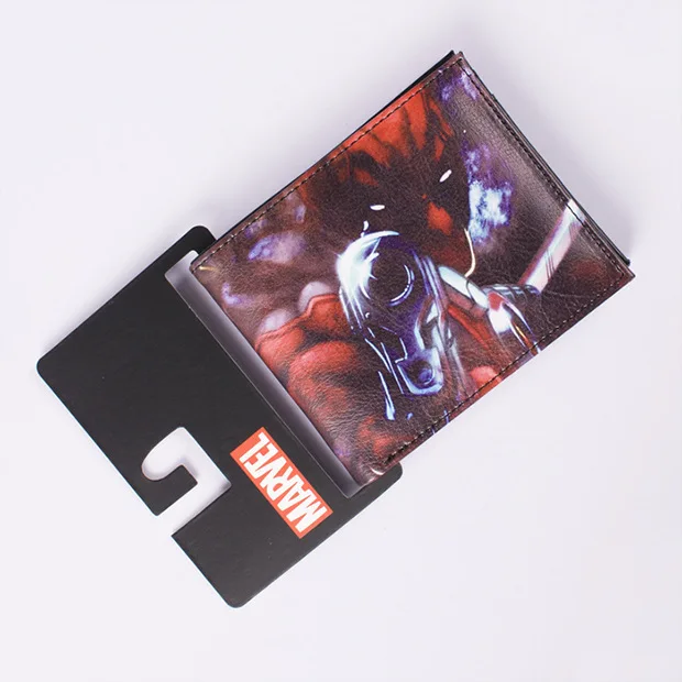 

DC Marvel Comics Men Wallet Anime Deadpool Card Money Bags Movie Dead Pool Purse carteira masculina Leather Short Wallets