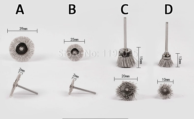 Ztdplsd 3 шт./компл. 3 мм хвостовик мини-полированный Цветок голова ...