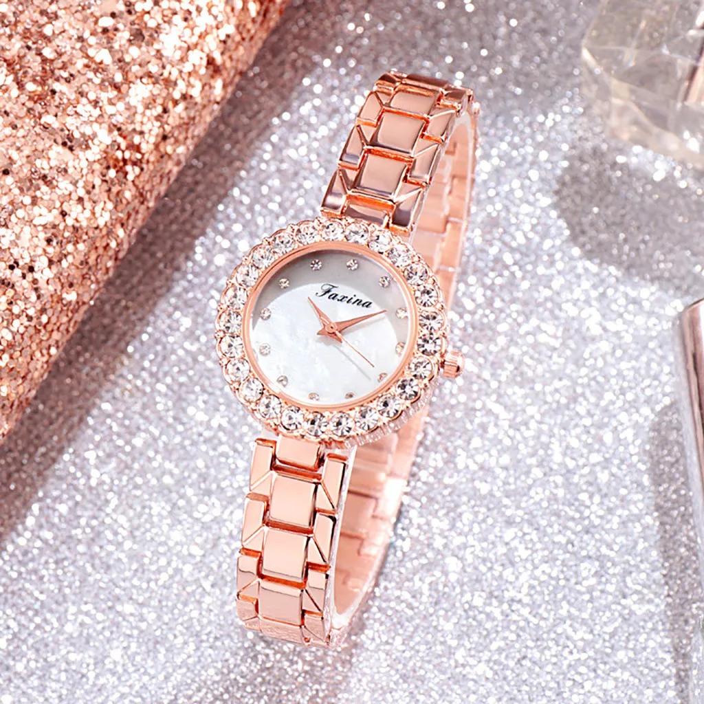 

ISHOWTIENDA Simple Casual Fashion Round Alloy Small And Exquisite Female Bracelet Watch Fashion Women Orologio da donna#30