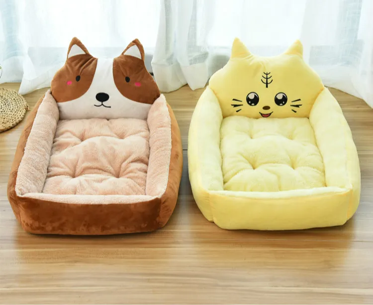 Симпатичная собака кровать коврики животных мультфильм форме Pet Puppy фланель будки Малый собачья кровать-подушка Pet диван-кровать для собаки