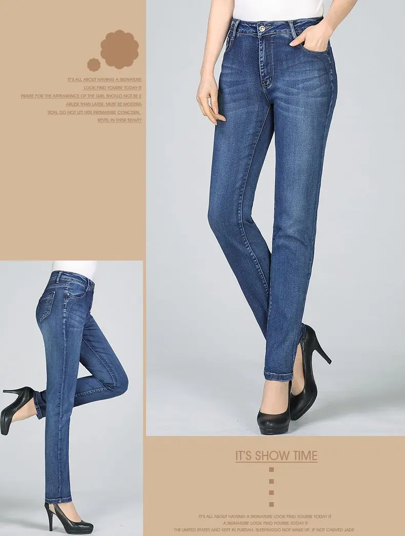Women Denim Straight Trousers Blue Wash Jeans Pants Woman Casual Denim Trouser Slim Fit Pantalones Mujer Jeans Plus Size Trouser (4)