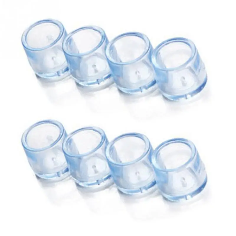 18mm 8 шт Высокое качество ПВХ фурнитура для стола стула ноги пол навершие для ножек крышка протектора прозрачная - Цвет: 18mm