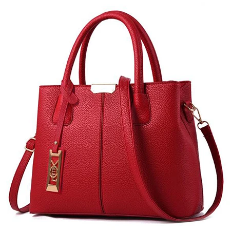 Новое поступление, Сумки из искусственной кожи, повседневные женские сумки через плечо, дизайнерские женские ручные сумки, простые Стильные сумки через плечо - Цвет: wine red