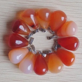 

2018 fashion hot sale good quality red onyx stone drop charms pendants fit jewelry making 12pcs/lot Wholesale free shipping