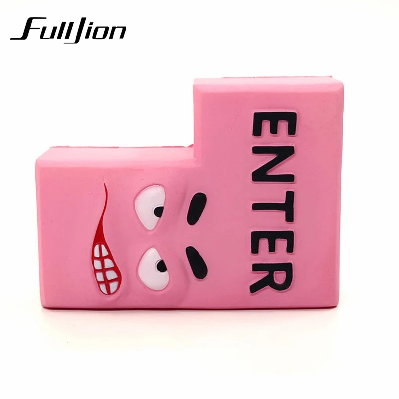 Fulljion Squishy Jumbo Enter Key Novelty & Gag Toys Gags Practical Jokes Fun Surprise Squeeze