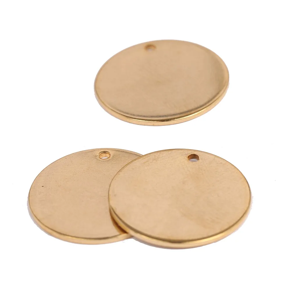 ROUND ANTIQUE BRONZE 20MM BLANK STAMPING TAGS PENDANTS CHARM FINDINGS