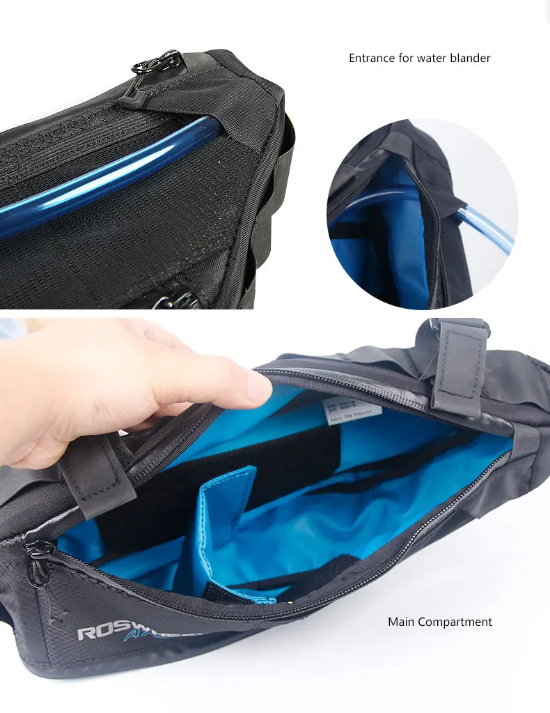 Best ROSWHEEL NEW Bicycle Frame Triangle Bag Storage Pouch Bags Cycling MTB Road Bike Tube Corner Pannier 121371 Volume Extendable 3