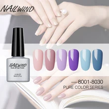 NAILWIND 8 мл гель лак для ногтей 8001-8030 Чистый Цвет Грунтовка длительное искусство гель лак удаляющийся замачиванием DIY лак для ногтей