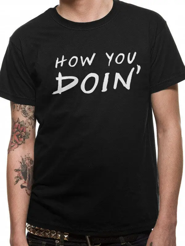 Как вы Doin Joey Tribbiani catchphase официальные друзья черные мужские T-shirt2019 Красивые