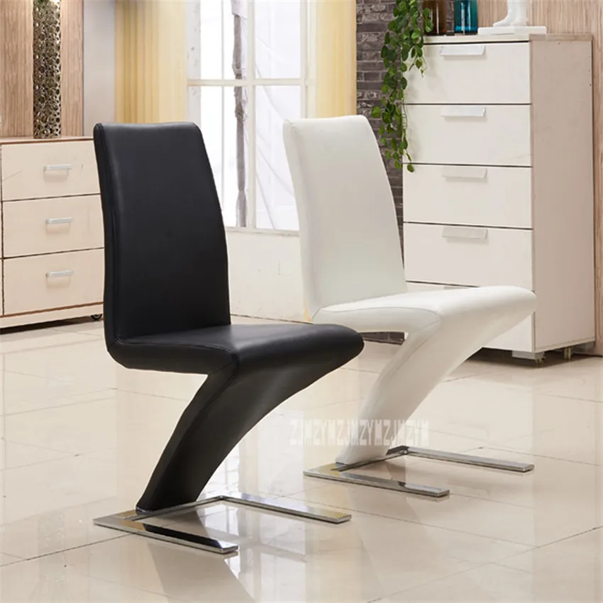 1 компл../2 шт. Простые Модные Z форма современный обеденный стул искусственная кожа обеденная стул в приемную отель дома популярные мебель