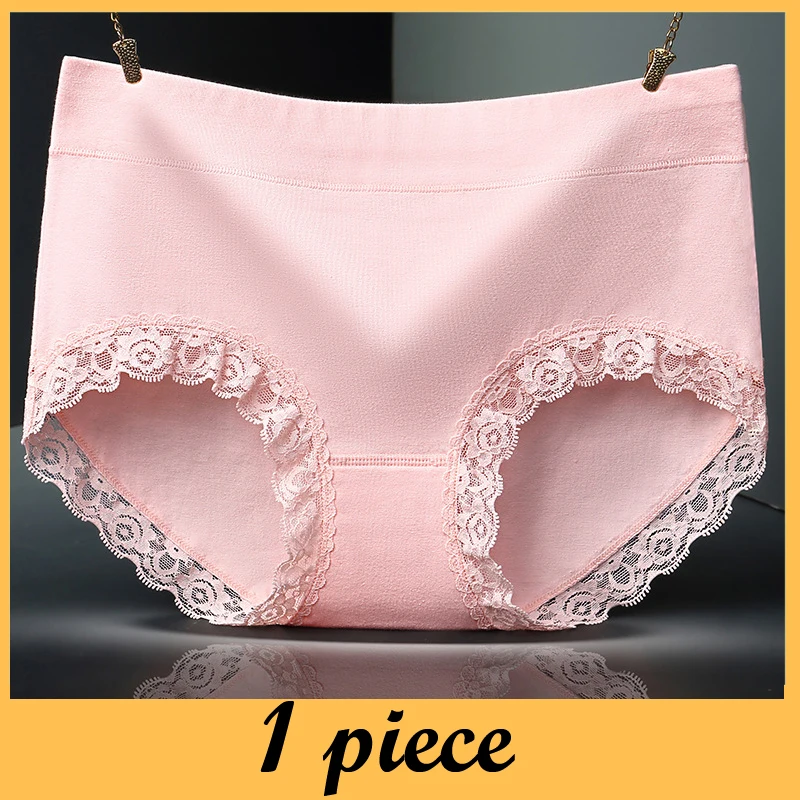 Comfortable Natural Cotton Panties Lace Women Underwear Breathable Lady