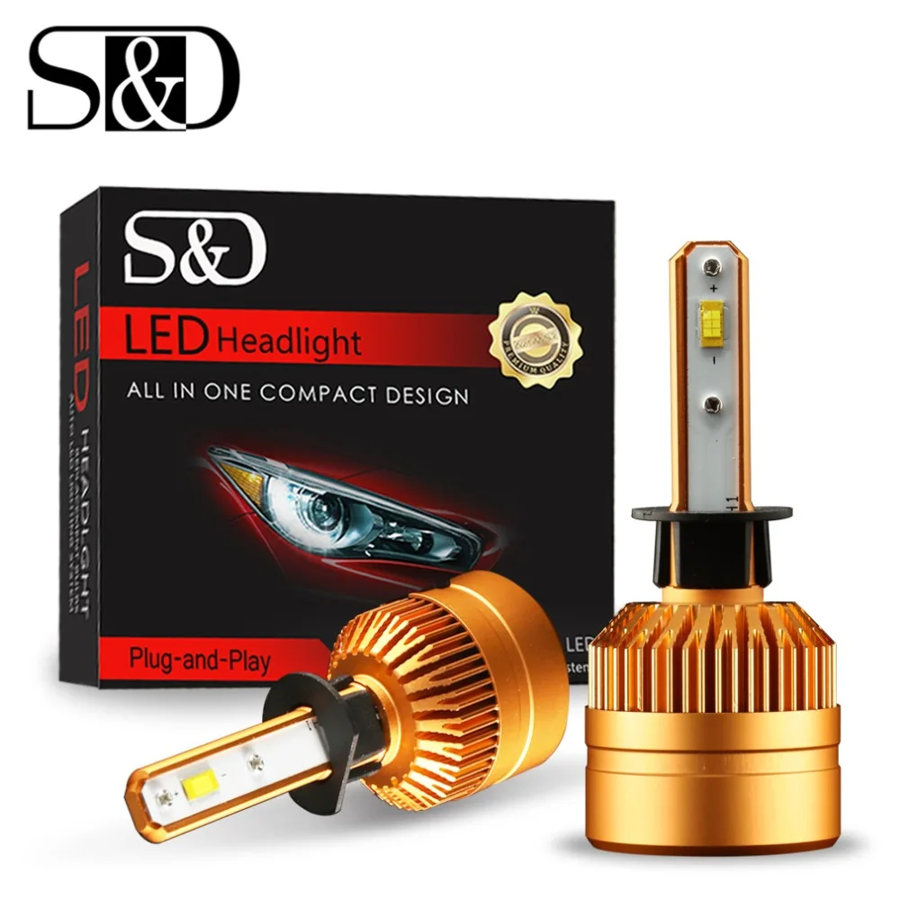 Светодиодный головной фонарь H1 для Toyota Honda Nissan Mazda Ford 2 шт. 12000 лм 6500 К|car headlight|h1 led carh1