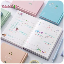 Новое поступление 365 дней личный дневник планировщик блокнот в твердом переплете еженедельный график милые корейские Канцтовары Цветочная программа