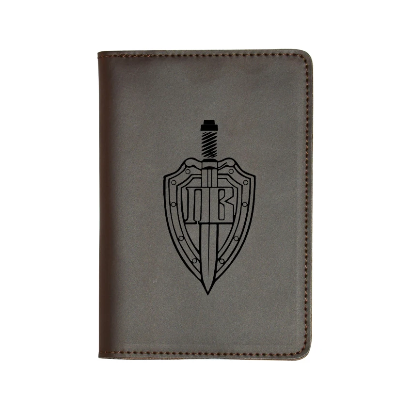 

Engraved Border Troops of Russia Travel Passport Wallet Simple Leather Passport Holders Purse Men and Women Passport Covers