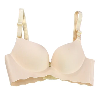 

Women's Solid Wire Free Breathable Seamless Push Up Bra