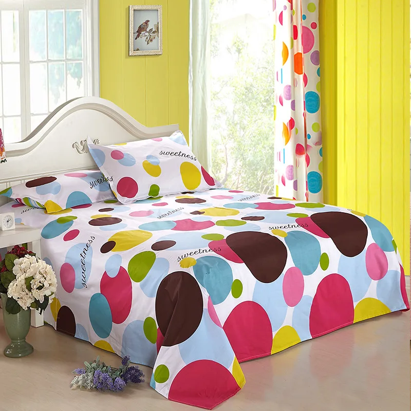 

Flat Sheet Floral Print Bed Linen 100% Cotton Endless Pattern Mattress Protector Mattress Covers Anti-dirty ST51 Bedding Cover