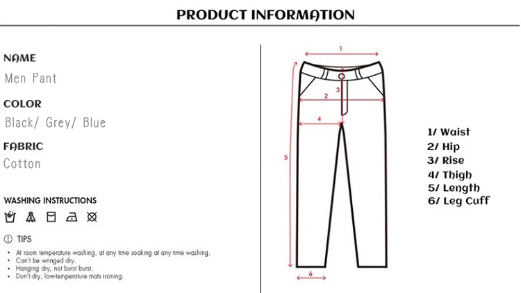 Product Information-Pants