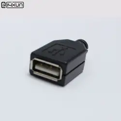 10 шт. DIY Micro usb тип A Тип сварки разъем 3 в 1 разъем адаптер для OD 3,0 мм провода черный