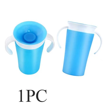 

Cup Solid Training Soft Toddler Drinking Water Silicone Smooth Anti Spill With Handle Easy Clean Portable Learning 360 Degree