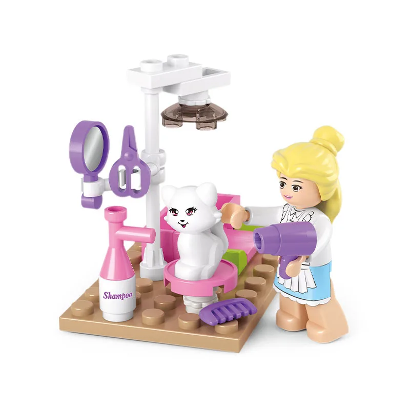 

S Model Compatible with Legoings B0515 30Pcs Pet grooming Girls Models Building Kits Blocks Toys Hobby Hobbies For Boys Girls