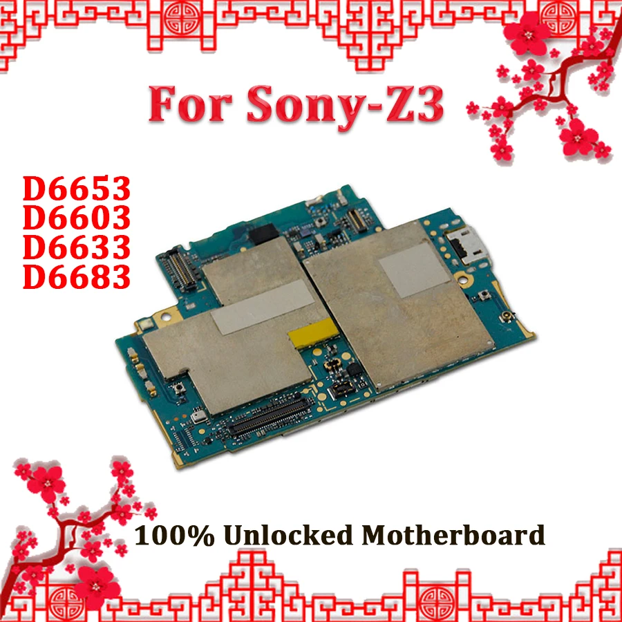 Разблокированная полностью Рабочая материнская плата для sony Xperia Z3 D6653 D6603 D6633 D6683 материнская плата с системой Android