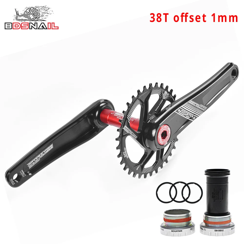 BDSNAIL велосипедный кривошипный шатун, цепь колеса 30T 32T 34T 36T 38T 40T для Sram GXP gx XX1 X1 X9 X01 Eagle NX - Цвет: Black 38T Set 1mm