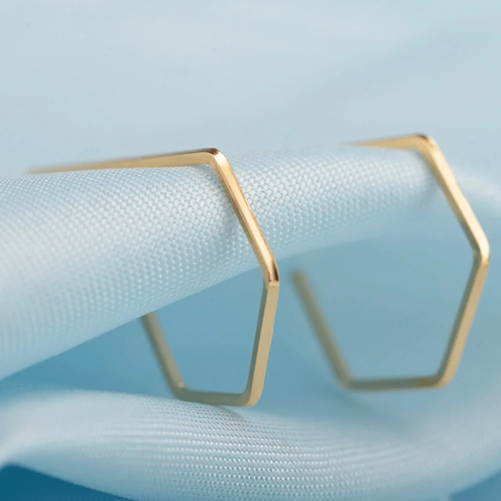 Корейские простые креативные геометрические шестигранные серьги для женщин маленькие сережки Brincos подарочный набор украшений для ушей