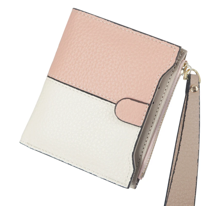 WESTERN AUSPICIOUS Women Wallet Color Combination Design Female Purse Zipper and Hasp PU Leather ...